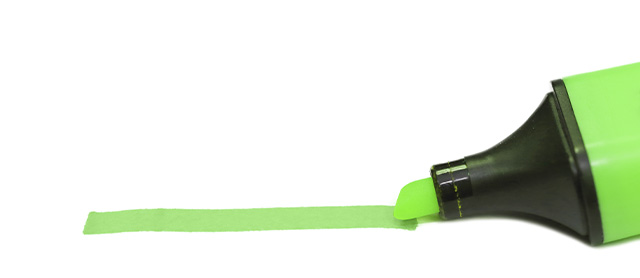 marca-texto verde