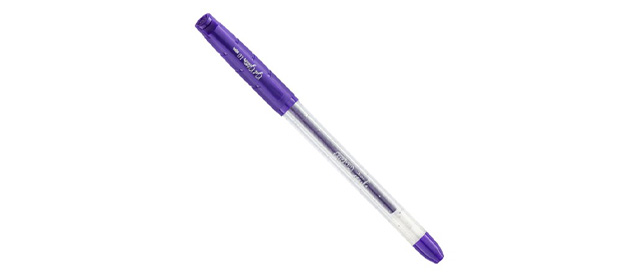 caneta esferográfica gel da BRW na cor roxa