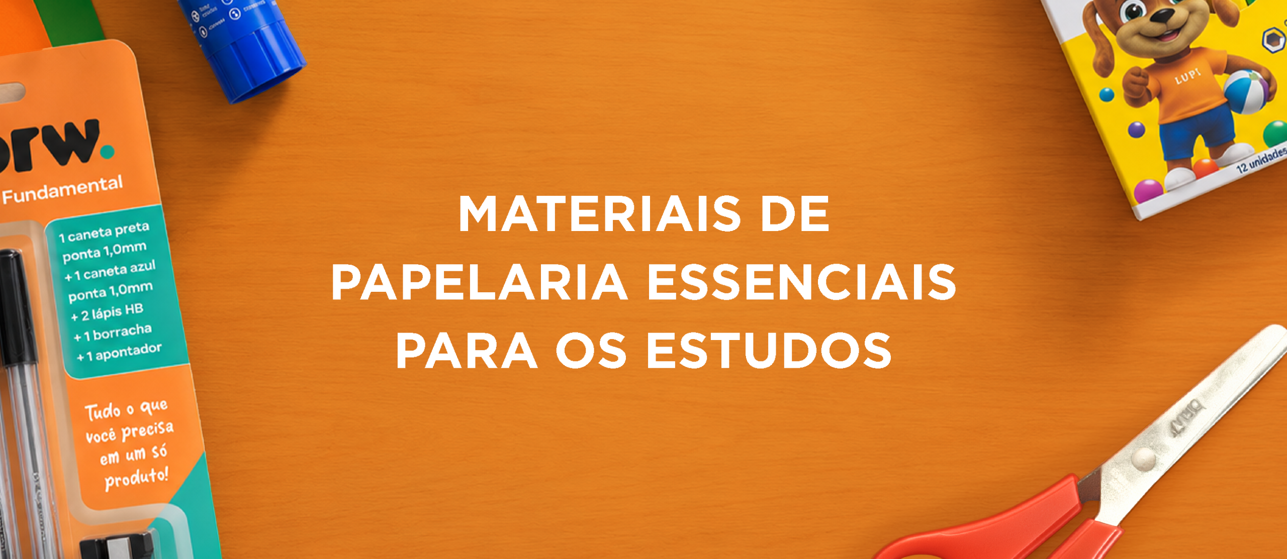 Materiais de papelaria essenciais para a lista escolar